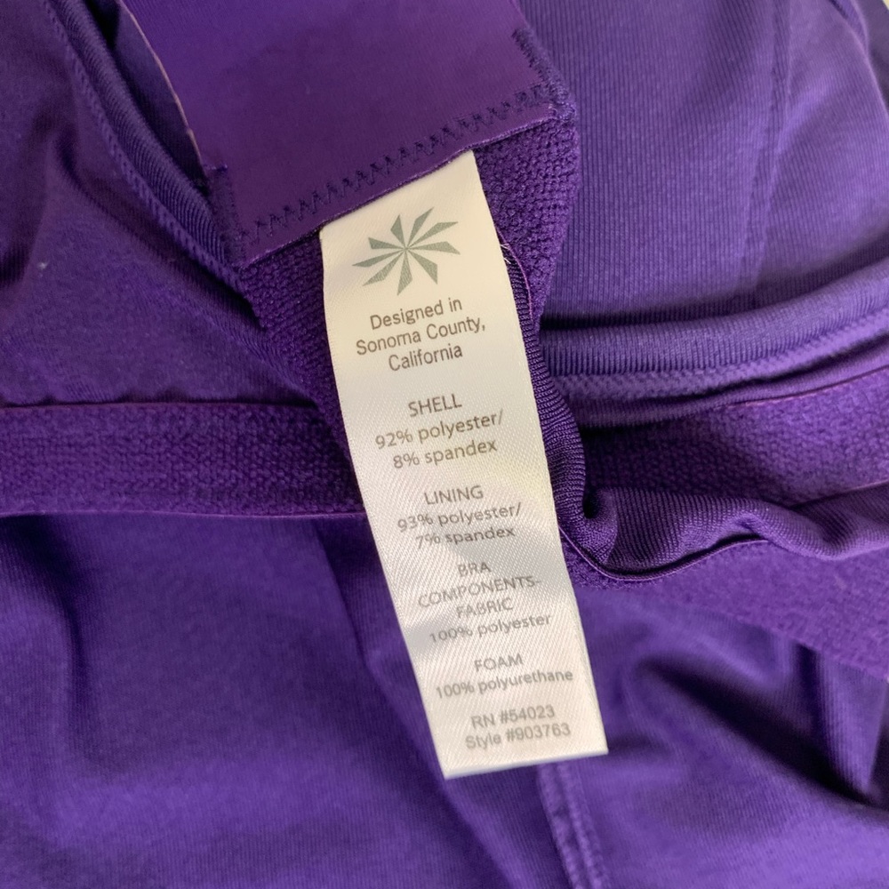 Athleta Purple Ruched RacerbackTank Top 34A - Picture 7 of 8